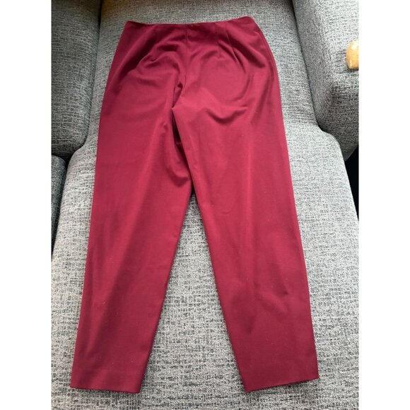 Talbots Petites Womens Stretch Burgundy Pants Size 14 Made In USA - Picture 3 of 8